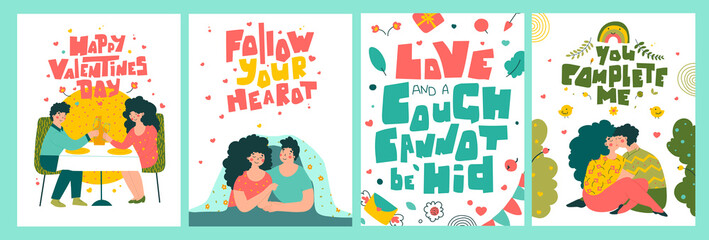 Happy valentines day lettering, great design for any purposes. Celebration, design, vector.