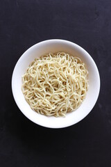 a bowl of plain noodle