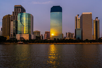 The building behind the river