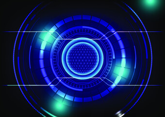 high technology circle  using as abstract background business digital data technology concept