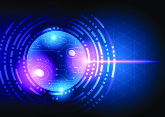 high technology circle  using as abstract background business digital data technology concept