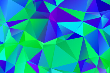 Green vivid geometric abstract bright green blurred mosaic wallpaper with triangle shapes for banner