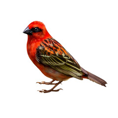 The red fody (Foudia madagascariensis)