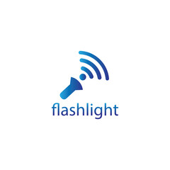 flashlight wifi  illustration internet logo design vector