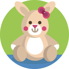 Cute baby colour icon. Doll Icon.