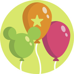 Cute baby colour icon. Balloon icon. 