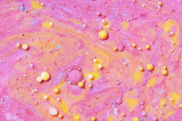 Abstract multicolor background of various color stains and bubbles