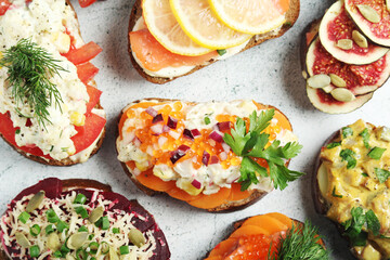 Smorrebrod is a traditional Scandinavian open-faced sandwich
