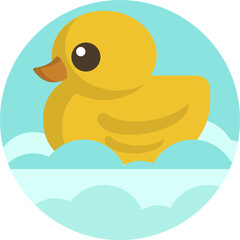 Cute baby colour icon