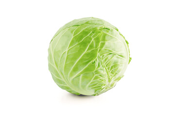 Fototapeta premium green cabbage isolated on white background
