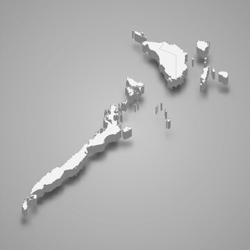 3d isometric map of Mimaropa is a region of Philippines,
