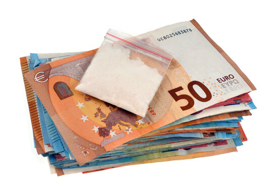enveloppe billets euros fond blanc Photos