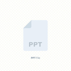 ppt file extension icon single graphic design element vector illustration for business presentation, info-graphic, web and mobile application, app user interface