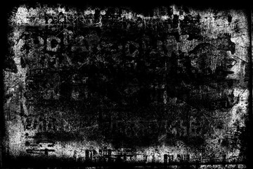 Abstract grunge futuristic cyber technology background. Drawing on old grungy surface. Monochrome abstract grunge black and white illustration	
