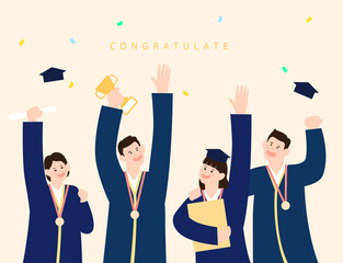 Collection of Admissions and Graduation Illustrations