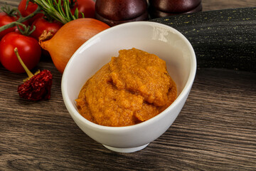 Vegetarian cuisine - Zucchini puree with herbs