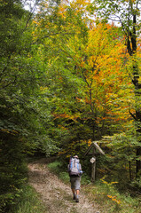 hiking in autumn