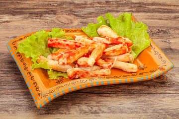 Natural luxury crab meat fillet