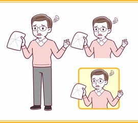 Elderly man in red sweater_B