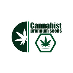 cannabis design logo vector. cannabis medicine logo vector