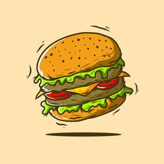 burger vector illustration