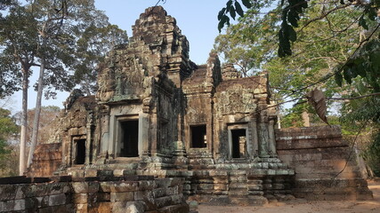 Cambodia. Txommanon temple. The Hindu temple was built at the beginning of the 12th century. Angkor period. Located on the north side of the city of Angkor Thom.