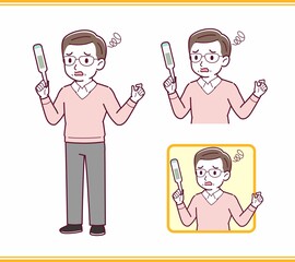 Elderly man in red sweater_B