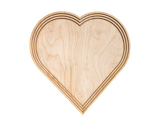 heart made of wood isolated on white background © tairalist