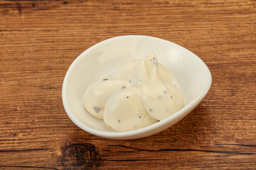 Caesar cream sauce with parmesan and herbs