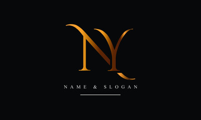 NY, YN, N, Y abstract letters logo monogram
