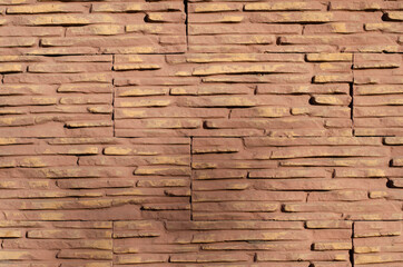 Granite. Ceramic tile. Red brick. Brick wall.