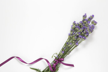 bouquet of lavender on a light background