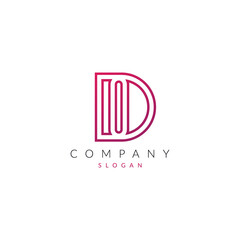 Creative and Modern D Letter logo Icon vector element Shape.