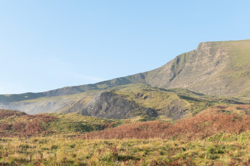 Mam Tor with a clear blue sky