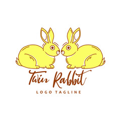 rabbit hand drawing illustration