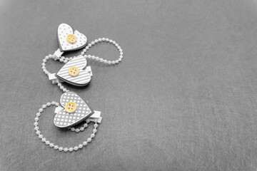 Valentines day wishes type of cards with hearts and pearls different backgrounds