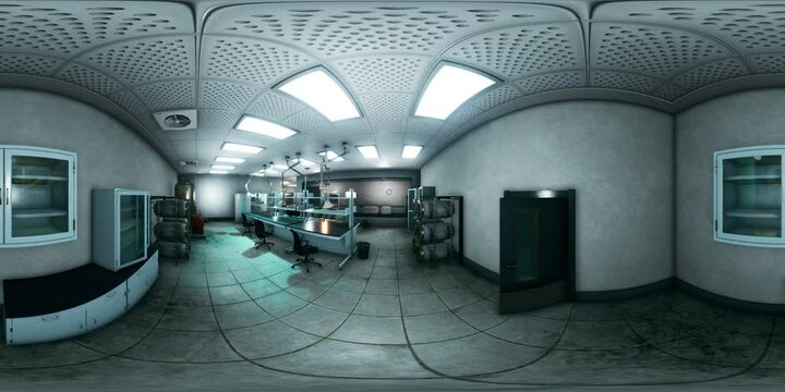 VR 360 Sci Fi Laboratory for Exploration and Mining