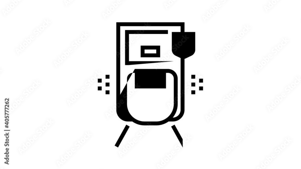 Aufkleber motion sensor animated black icon. motion sensor sign. isolated on white background