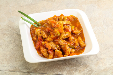 Meat goulash with vegetables