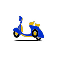Retro scooter icon