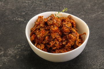 Canned anchovy in tomato sauce