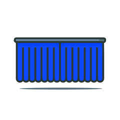 colorful home curtain icon, simple symbol design