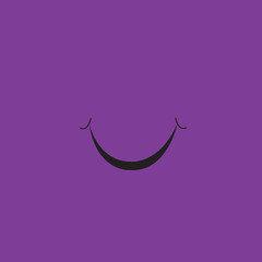 Smile icon isolated on background. Trendy smile icon for sticker, wallpaper, greeting card, t shirt and poster. Useful web site, app, ui and logo template. Smile vector illustration