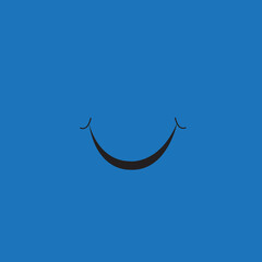 Obraz na płótnie Canvas Smile icon isolated on background. Trendy smile icon for sticker, wallpaper, greeting card, t shirt and poster. Useful web site, app, ui and logo template. Smile vector illustration