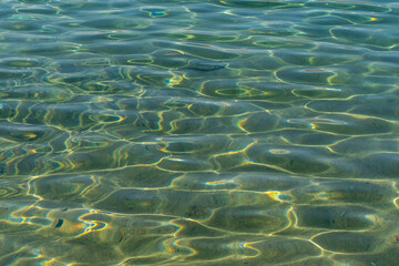 Fototapeta na wymiar Closeup of clear water of the Red Sea