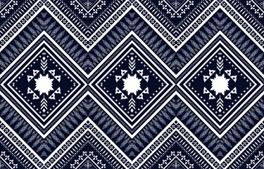 Geometric ethnic pattern traditional Design for background,carpet,wallpaper,clothing,wrapping,Batik,fabric,sarong,Vector illustration embroidery style.
