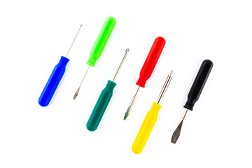 Full Color screwdriver isolated on white background