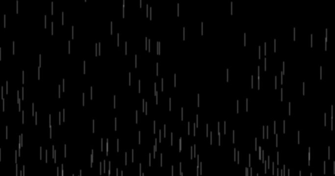 Rain Drops Falling Computer generated rain looped animation. 4k heavy rain version.