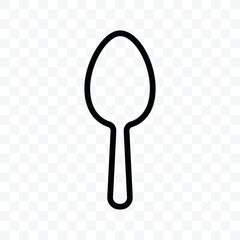 Spoon icon vector illustration isolated on transparent background.