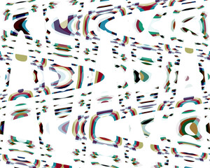 Green red white shapes, orange  design, galaxy shapes, music background with notes